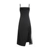 Women's Satin Vintage Frog Button Cowl Neck Backless Cami Sleep Dress Lounge Set