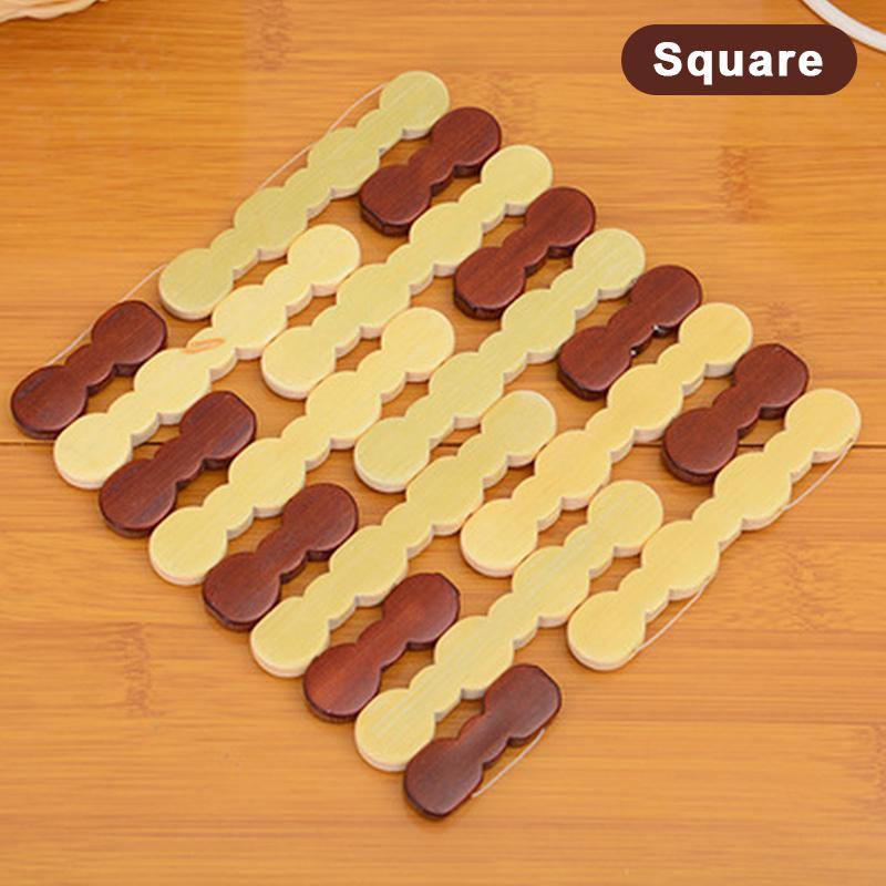 

Heat Resistant Wooden Dining Mat Tea Cup Pad Plate Pad Pot Holder Anti Scalding Table Mat Round Square Kitchen Accessory Square