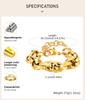 Chunky Chain Bracelet Stainlesss Steel, Bold Link Metal Twist Statement Bracelet for Women,18k Gold Plated Jewelry