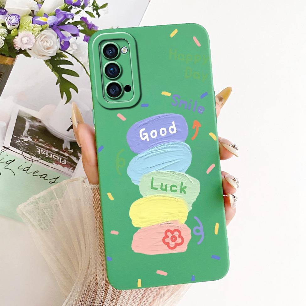 Pouzdro Pro Oppo Reno4 5G Kryt Módní Kreslené Roztomilé Vtipné Malované Silikonové Pouzdro Na Telefon Pro Oppo CPH2091 PDPM00 PDPT00
