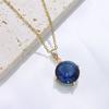 Simple Round Pendant Necklaces for Women Fashion Zirconia Necklace Wedding Party Jewelry Accessories