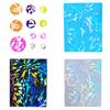 Sparkling Effect Button Pendant Mold Holographic Resin Button Mold DIY Jewellery
