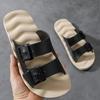 Men's Non-Slip EVA Summer Outdoor Fashion Slippers - Big Size, One-Strap Massage, Perfect for Bath or Home Use