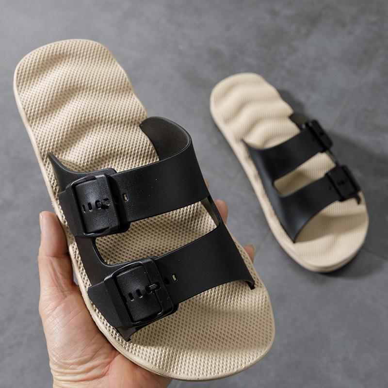 Men's Non-Slip EVA Summer Outdoor Fashion Slippers - Big Size, One-Strap Massage, Perfect for Bath or Home Use