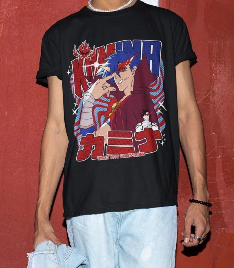 Anime Tengen Toppa Black  Size S - 5XL Unisex T-Shirt XXXXL