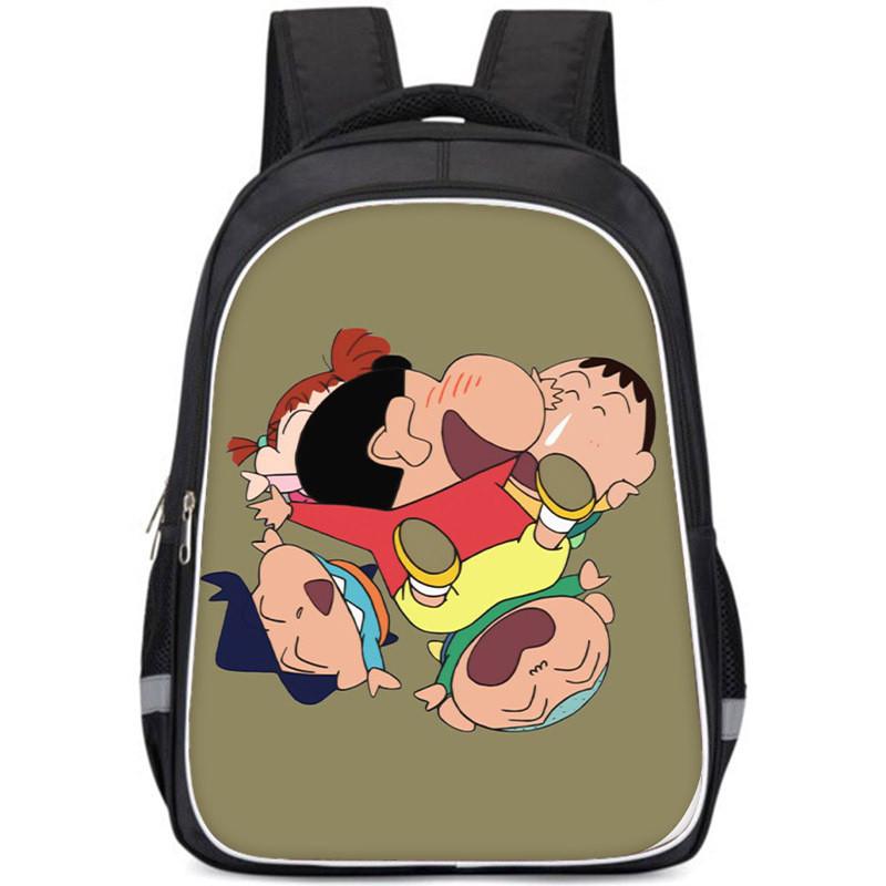 Spacious Crayon Shin-chan Oxford Cloth Backpack Lightweight School Bag For Kids