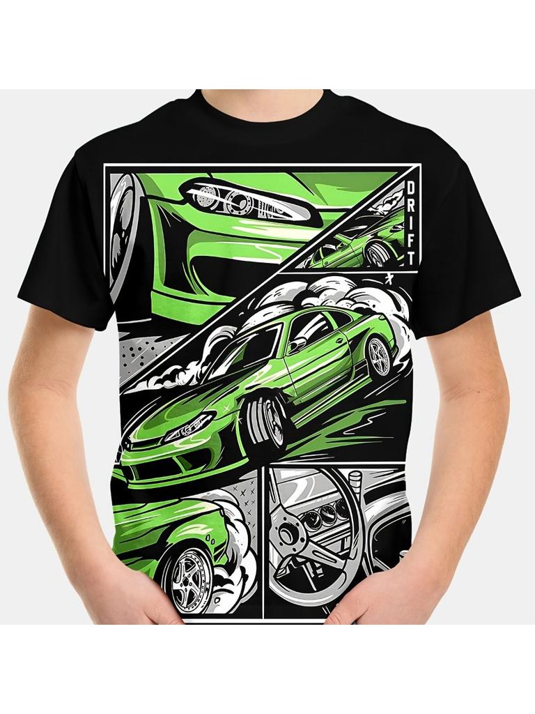 Summer Kids Clothes Boys 3D Print Tshirt Short Sleeve Children Clothes Casual Streetwear