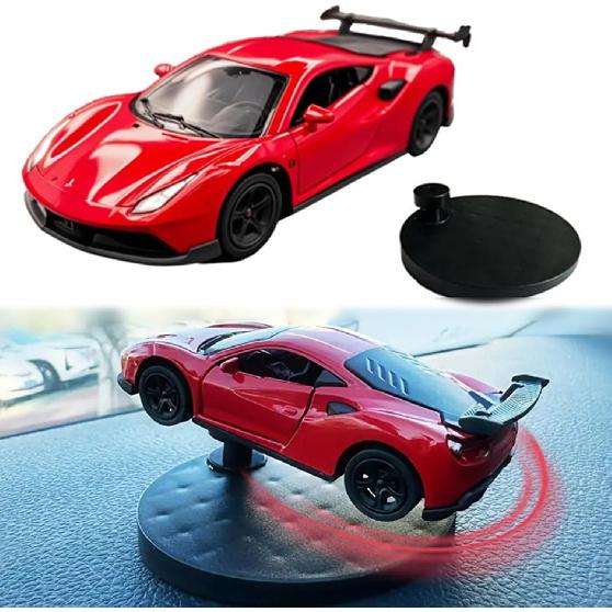 Alloy Car Model Drifting Spin Ornament, Cars Spin Dashboard Decoration, Sports Car Model That Can Sway Dynamic Interior Dash Ornament, Vehicle Turn