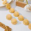 2 PCS/Set Vintage Conch Geometric Irregular Metal Jewelry Earrings Necklace Sets for Women Girls Creative Design Sense Sets