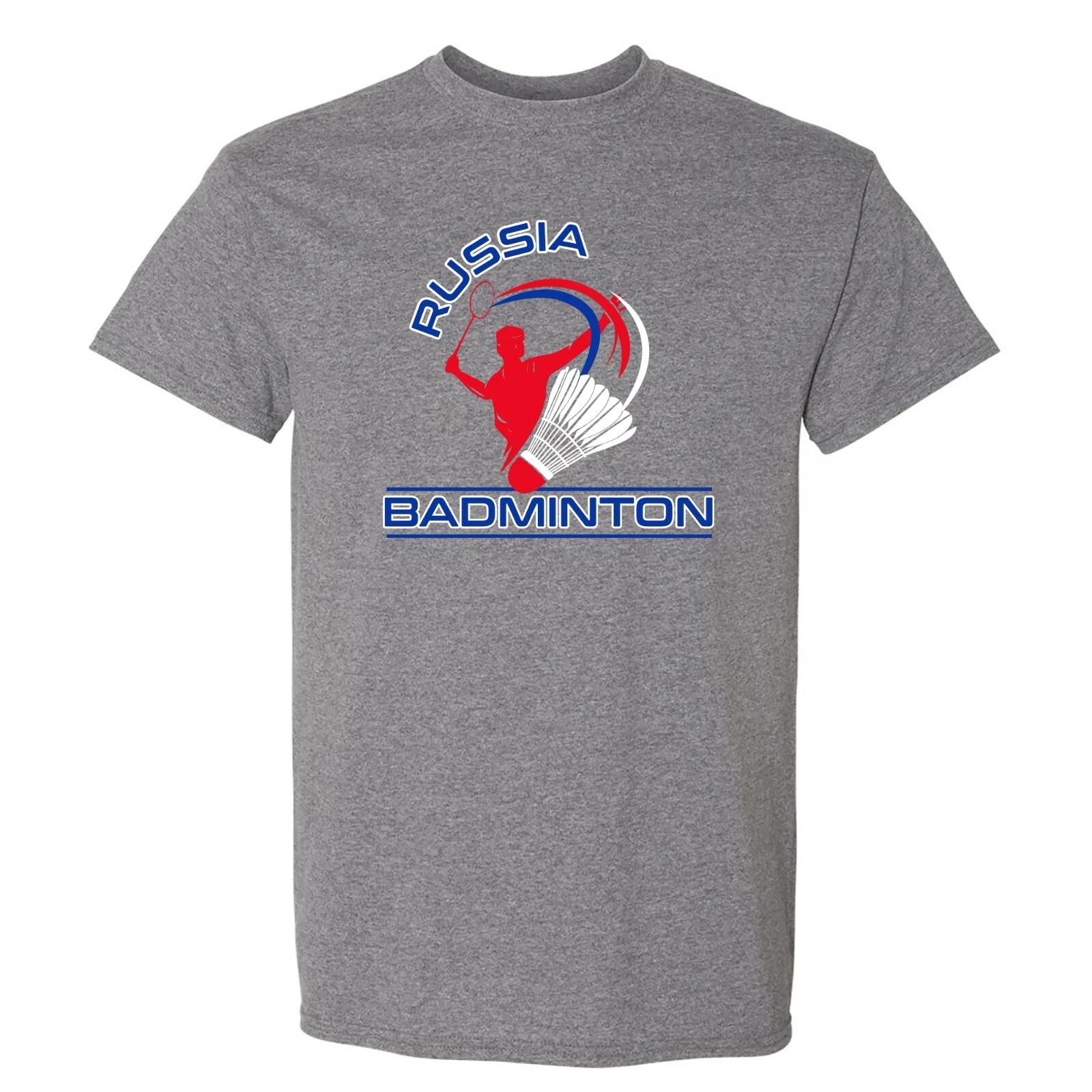

Russia Badminton - Sports Athletics Summer T Shirt - Graphite Heather S