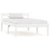 Solid Wood Bed Frame White Pine 90x200 cm