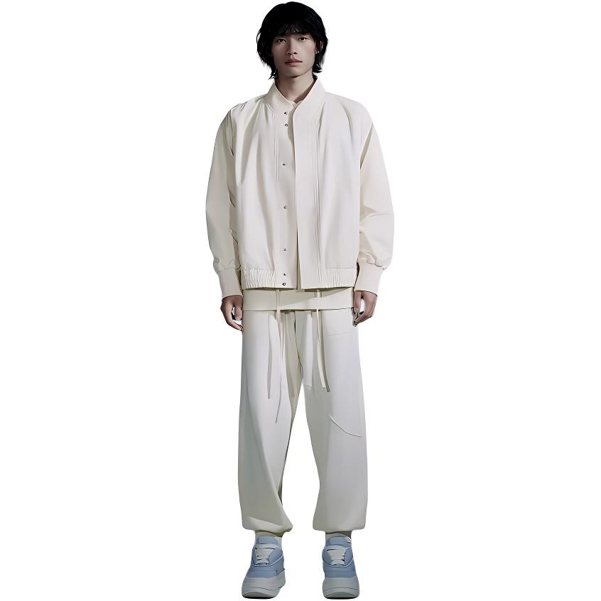 Li Ning Li Ning X Jackie Chan Kung Fu Collection Knitted Sweatpants Men's Papyrus White AKLT661-2