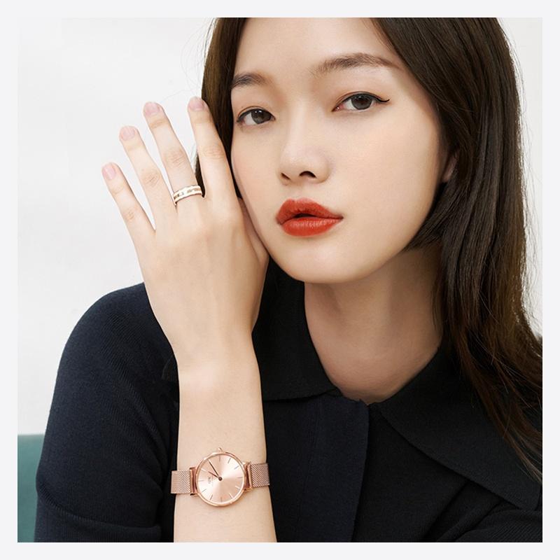 Daniel Wellington PETITE watch quartz movement stainless steel strap gold dial women's watch 30 meters waterproof DW00100471