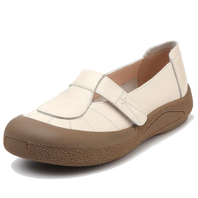 

Модная GKTINOO 2025 Обувь из натуральной кожи Перфорированные женские балетки Летняя женская однотонная обувь на мягкой подошве Женские слипоны лоферы 34