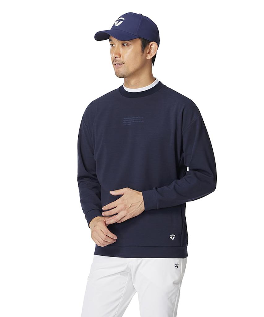 TaylorMade Back Logo Crew Sweatshirt, Navy, Size L, Men's, 2025SS UN610