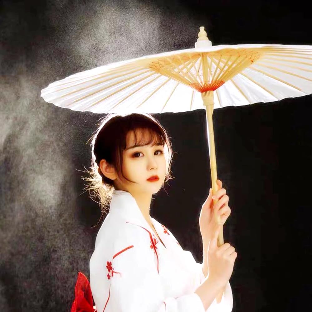 ILuvic Japanese Paper Dance Cherry Blossom Blizzard Japanese For Fireworks Umbrella, Umbrella, Umbrella, Parasol, Design, Style, Decorative,