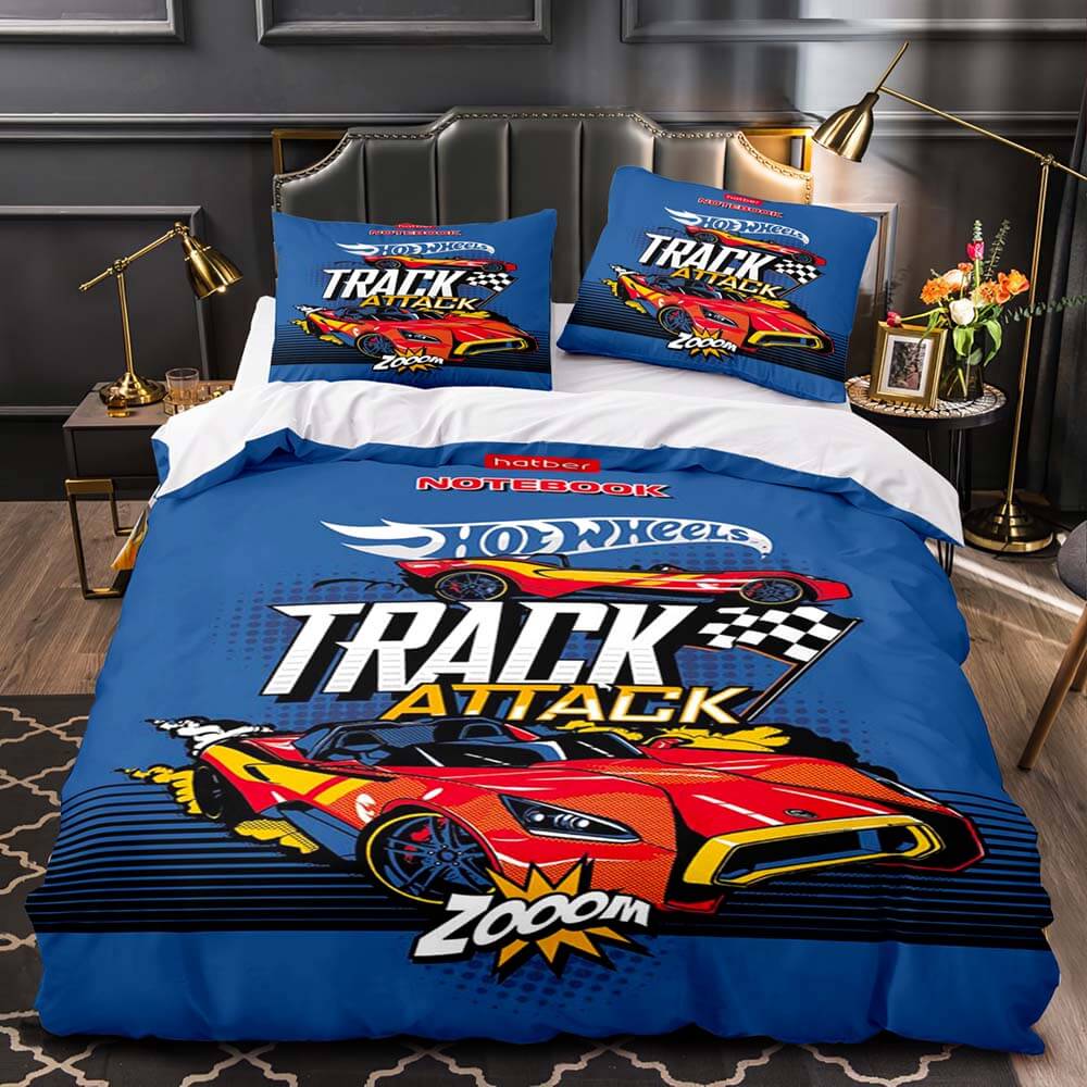 Kryt na peřinu s 3D potiskem kola monster trucku Povlak na polštář Sada povlečení Jednolůžko Plné Velikost Queen King Pro Dekoraci Ložnice Domácí Textil