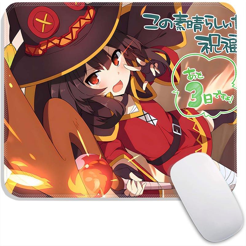 Kono Suba Standard  Anime Mouse Pad Small Gaming Mousepad Gamer Accessories Travel MousePads PC Non-Slip Office Mousemat