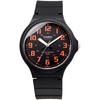 [Casio] Standard STANDARD Analog Quartz Watch MW-240-4BV, No Cosmetic Case, Men's, Black x Orange...
