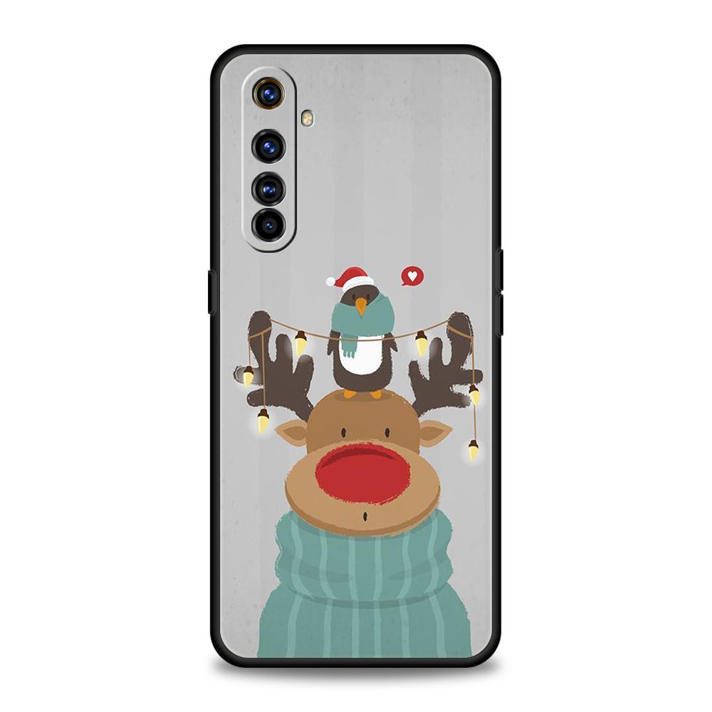 

Рождественские Новогодние Подарки Олень Снег Мягкий Силикон Для Realme 8i 9i 9 Pro Plus GT2 Pro C3 6 7 8 Pro C21 C11 C25 Pro 5G Чехол для Телефона realme 8