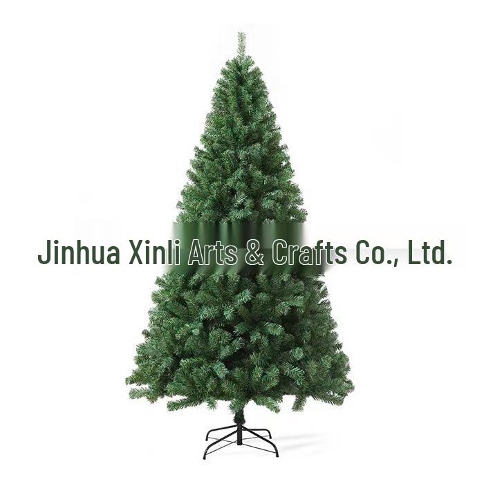 1.8m/2.1m Encrypted PVC Christmas Tree with Ornaments - Green Holiday Decoration Item