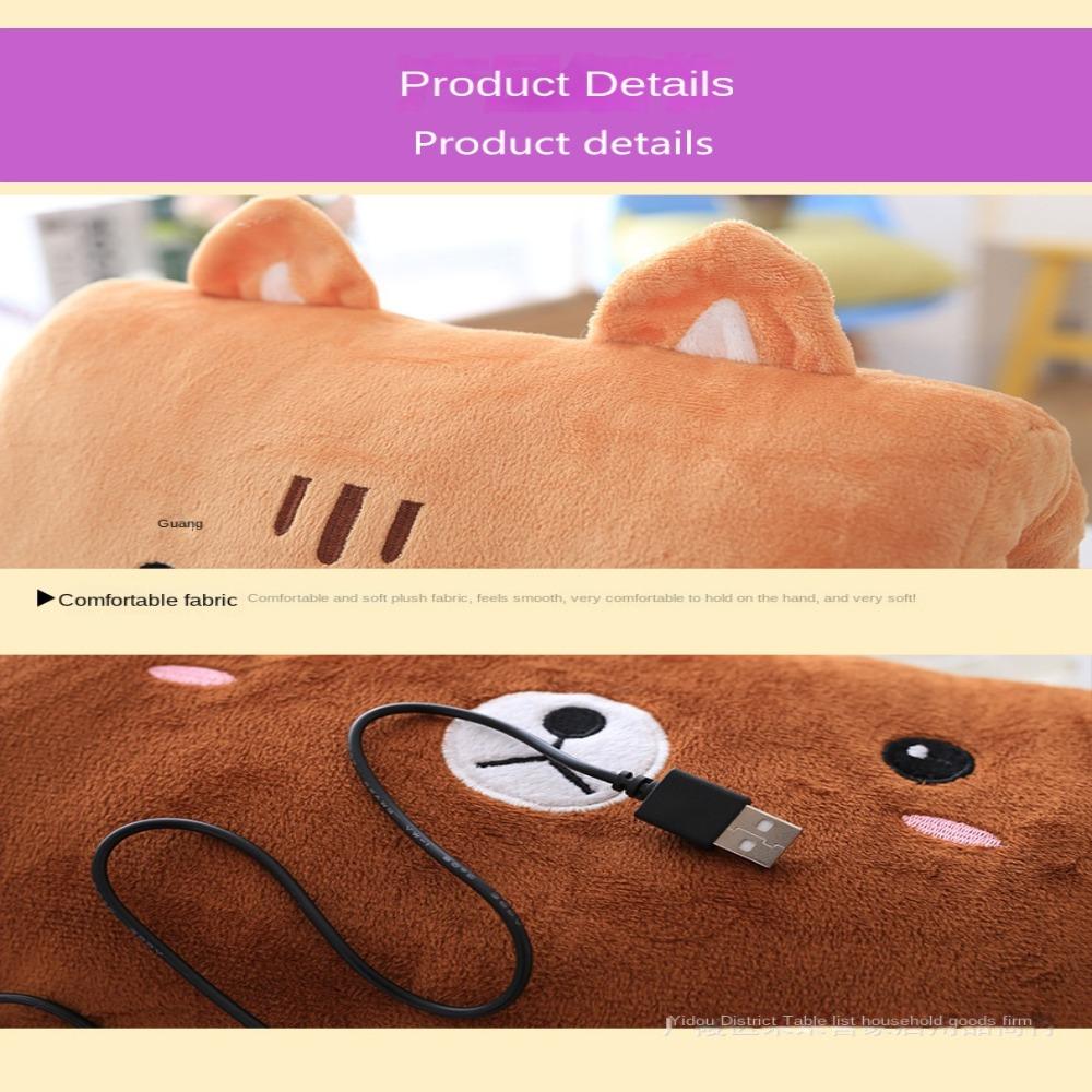 Plush Pillow Winter Gloves Cartoon Gloves Men Women Mitten Warm Hand Electric Heating Hand Warmer