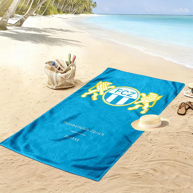 Fc Zrich Print Beach Towel, Large Soft Quick Dry Towel for Beach Camping Swimming