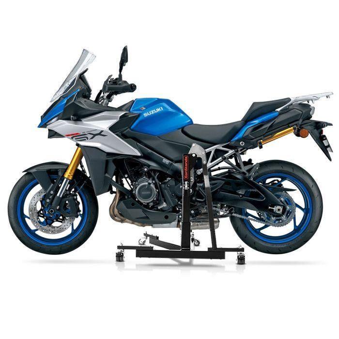 Lève moto centrale - ConStands Power-Evo - Compatible Suzuki GSX-S 1000 GX - Capacité 300 kg - Roulettes doubles