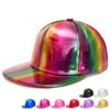 Holograficzna czapka Snapback Unisex Błyszcząca Laserowa Płaski daszek Kapelusz baseballowy Hip Hop Impreza Daszek przeciwsłoneczny
