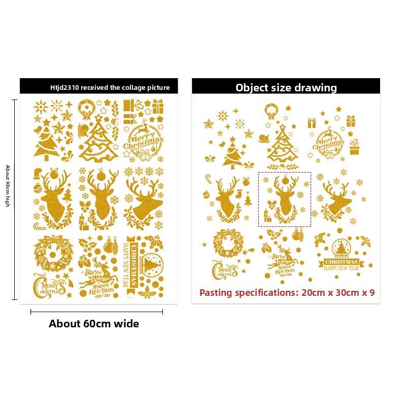 

Christmas Reindeer Antlers, Festive Atmosphere Scene Decoration, Glass Door Stickers, Static Window Stickers