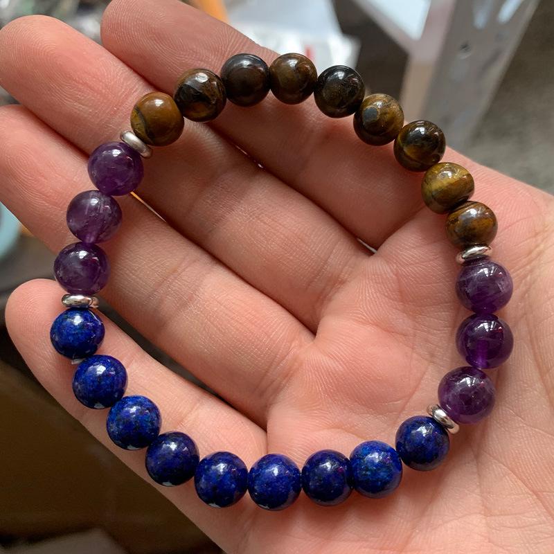 Unisex White & Turquoise Volcanic Stone Beaded Bracelet - Women's Fashion Trend.