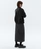 Musinsa Standard Woman Women'S Front Slit Denim Long Skirt [Washed Black]