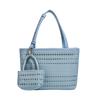 Hollow shoulder bag women's versatile beach vacation armpit bag solid color woven bag