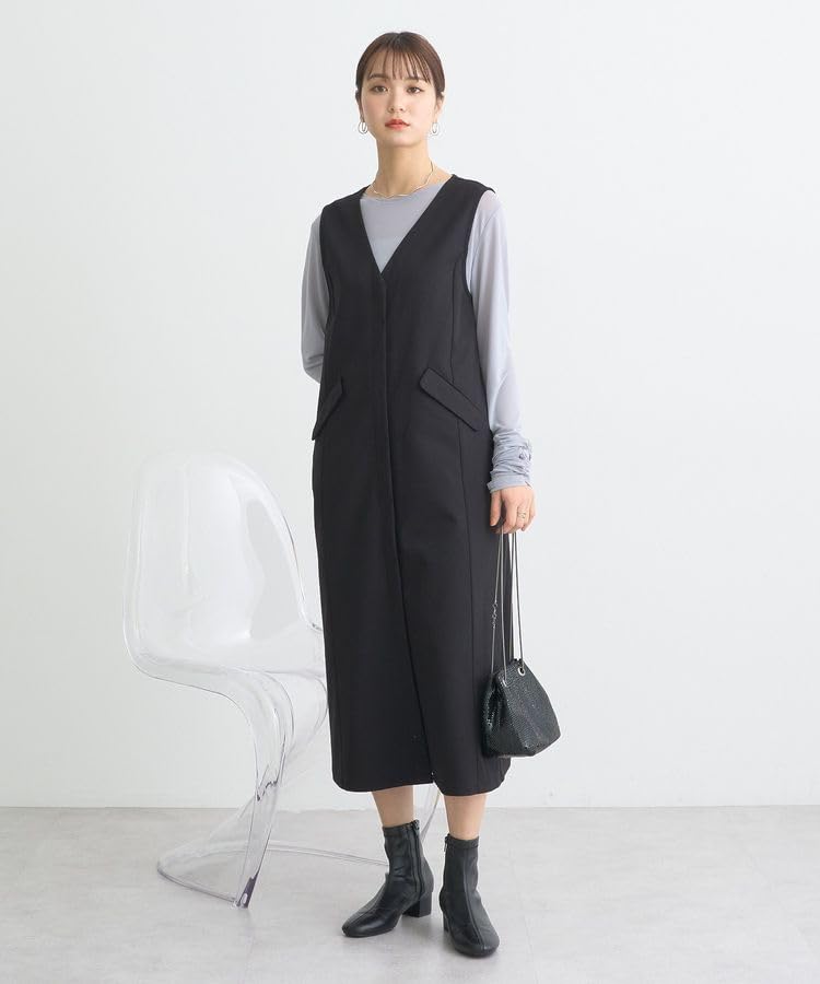 Earth Music & Ecology Women's Casual Dress, Gilet Dress, Black