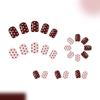 24PCS False Nail Contrast-color Pattern Coffee Glittering Tips Reusable Artificial Nail For Wedding Event Daily Wear