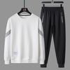 2023 Autumn Men's Casual Loose Fit Sports Sweatshirt Set - Fashionable Round Neck for Middle-Aged and Young Adults