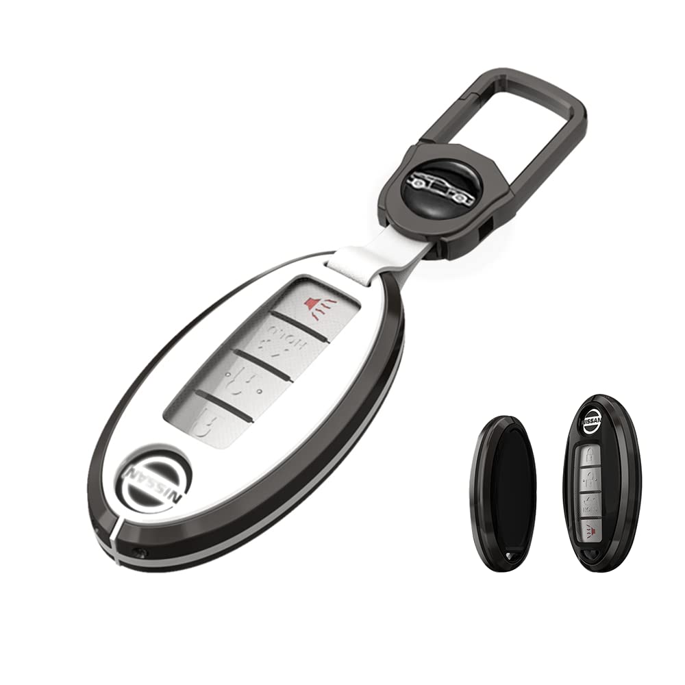 

[XRise] Nissan Intelligent Key Case Suitable for Nissan, Zinc Alloy TPU White