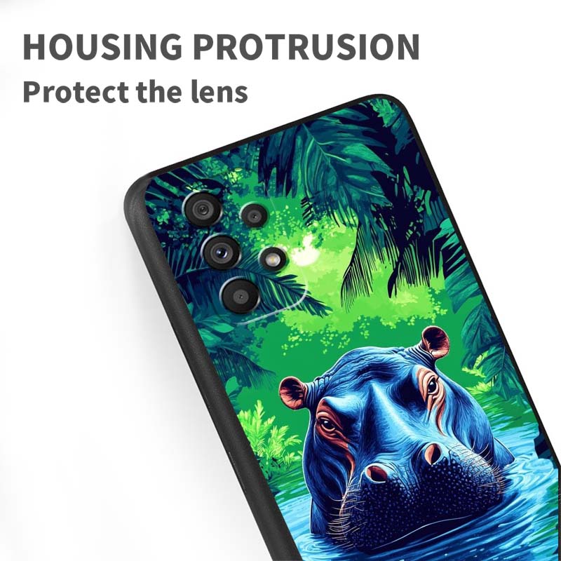 Tung Tung Sahur Anime Art For Samsung A73 A72 A71 A55 A54 A53 A52 A51 A13 A22 A16 A15 A12 A14 A26 A07 5G Black Phone Case