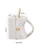 Elegant Ceramic Mug Set: Unique Handbag Design for Office or Home Use