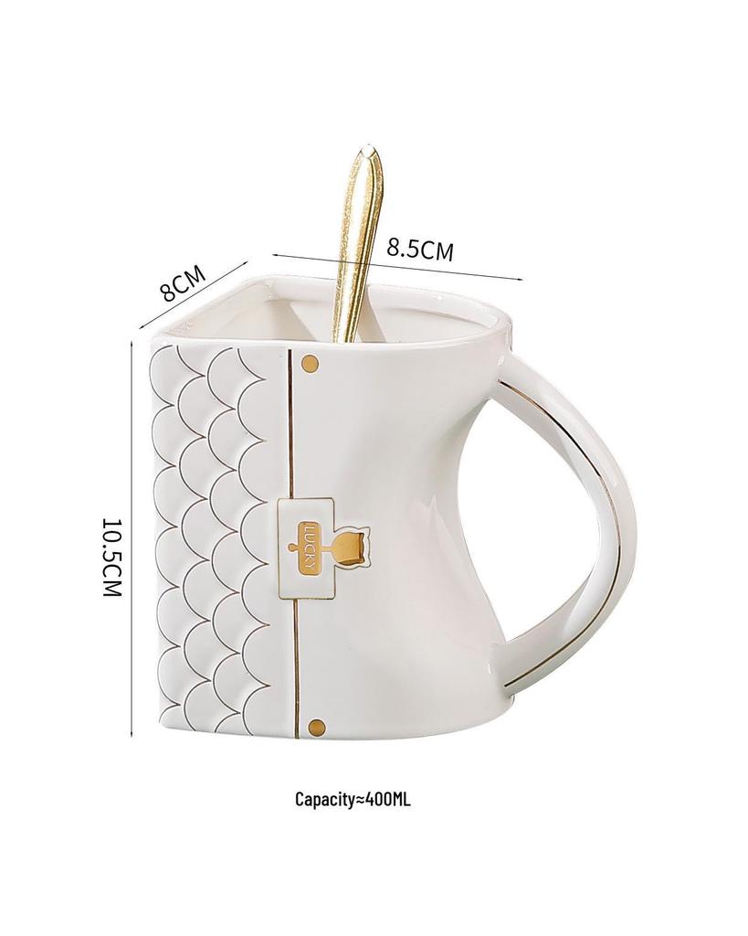 Elegant Ceramic Mug Set: Unique Handbag Design for Office or Home Use