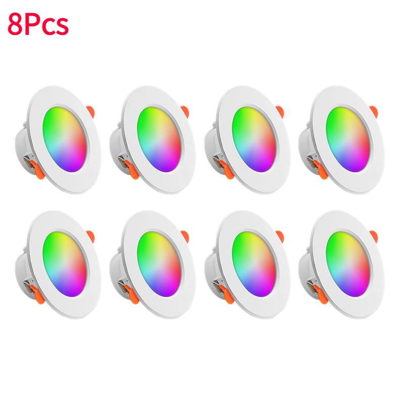 1-15Pcs LED Downlight WiFi 10W 85-265V Dimmable Spot Light Recessed Round Light Spot Bluetooth-Compatible Lamp Atmosphere