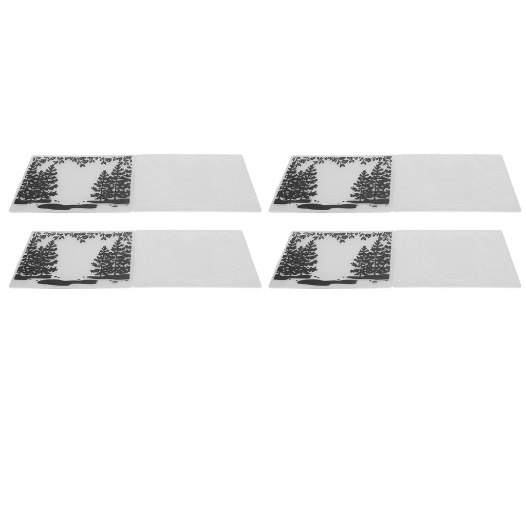 4 Pcs Embossing Folders Raised Relief Design DIY Craft Plastic Embossing Template Folders Tools for