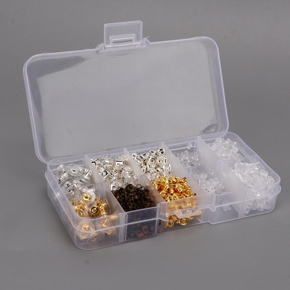 1040PCS Metal Silicone Earring Backs Lightweight Earring Backs Replacements  Studs Hoops