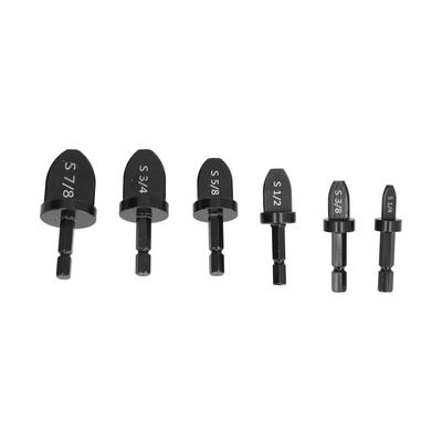 Conjunto Expansor de Tubos 6 Peças Cabo Sextavado Alargador de Tubos Broca Alargadora Acessórios Rebarbador de Ar Condicionado
