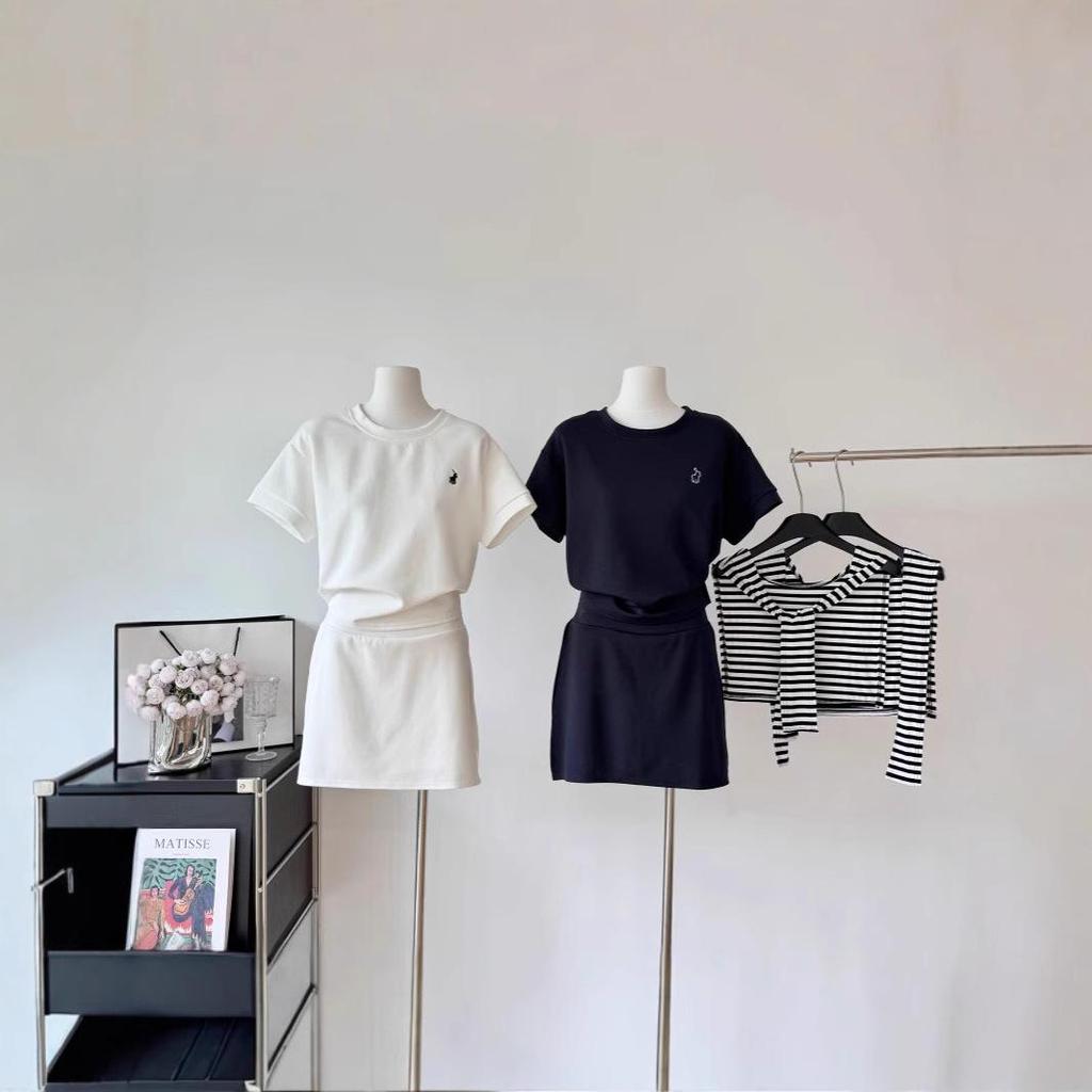 Korean Style Casual Sporty Women's Summer Three-Piece Outfit - Loose Pony Shawl Set