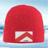 Red geometric shape with logo Unisex Women Unisex Knitted Hat Beanie Pullover Cap Winter Thermal Warm Christmas Outdoor Cyclin