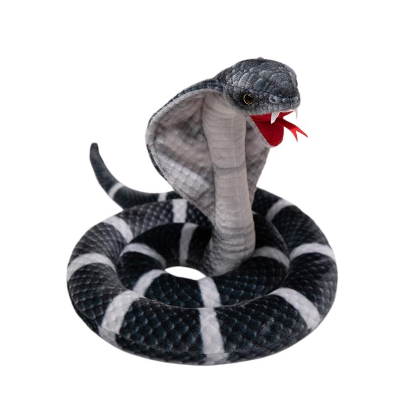 115/160cm Kawaii Slang Pluche Speelgoed Cobra Realistisch Gevuld Cartoon Creatief Dier Zacht Katoen Knuffelpop Python Verjaardagscadeaus 115cm