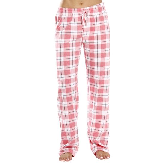 Calças Femininas para Casa Cintura Elástica com Cordão Casual Calças de Perna Larga Estampa Xadrez Caimento Solto Calças de Lazer