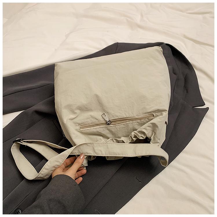 Women's Solid Color Tote Bag Wide Shoulder Strap Shoulder Bag Crossbody Bag