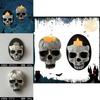 Elegant Half Skull Candle Holder Wall Decor Made From Durable Synthetic Resin